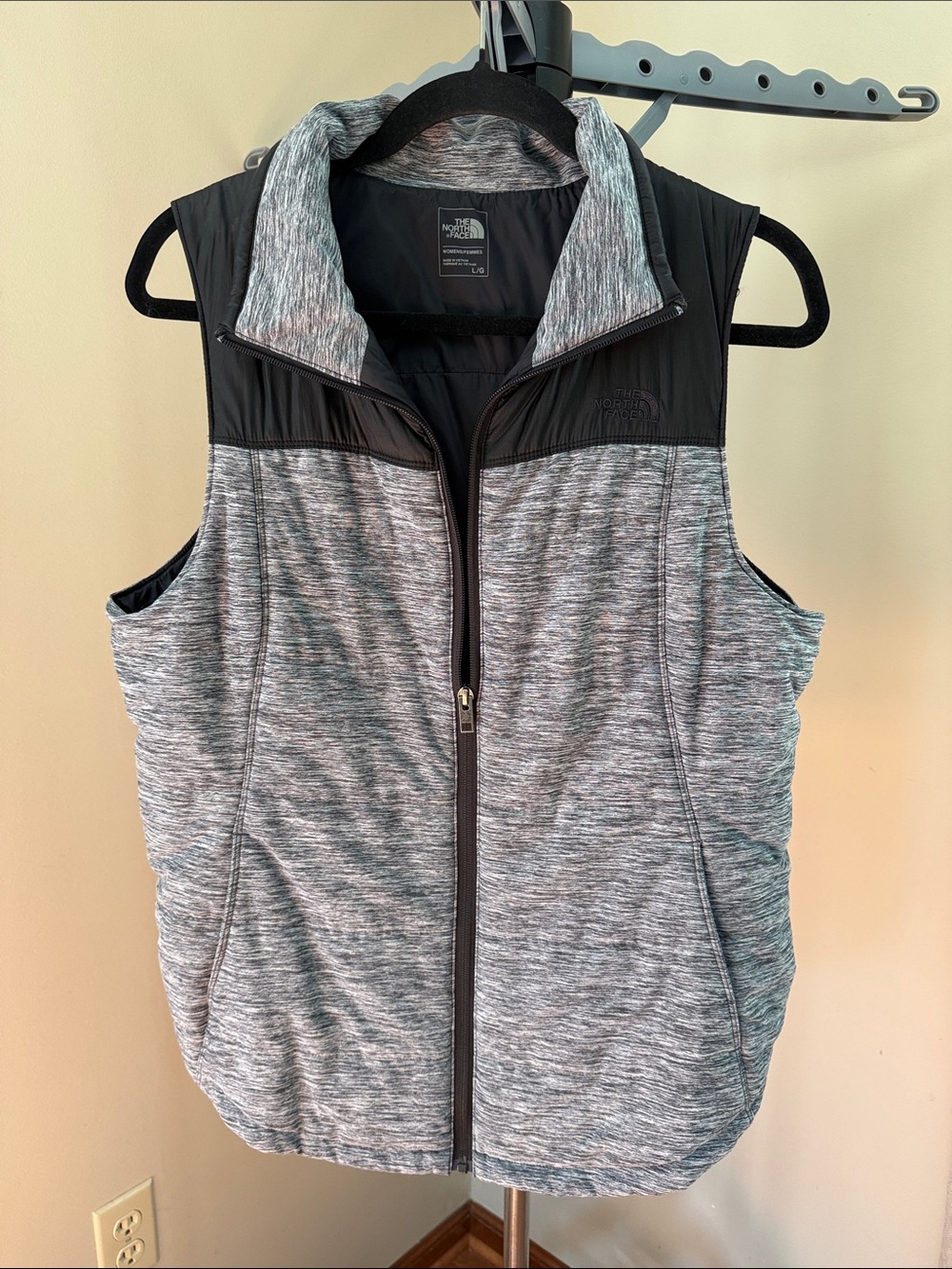 The North Face Grey Heather Quilted-Top Sleeveless Vest